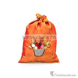 Embroidery Drawstring Bag, Use for Containing Underwear or Stuff, Handmade in Vietnam thumbnail-3