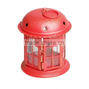 European Romantic Wedding Supplies Iron Glass Candlestick Creative Home Furnishing Jewelry Ornaments Model House Candle Holders thumbnail-2