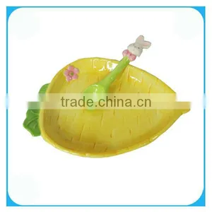 Cute Dish Ceramic Easter Rabbit And Radish Design thumbnail-1