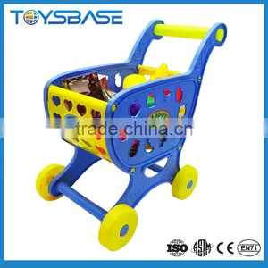 Toy Shopping Cart With Fruit & Vegetable Supermarket Trolley Shopping Cart Toy Car Trolley thumbnail-1