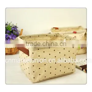 ZAKKA Cotton Waterproof Girl Desktop Clutter Storage Basket Arrangement Basket Snack Basket Storage Box thumbnail-2