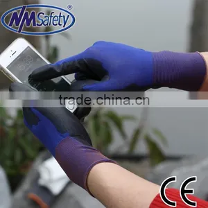 NMSAFETY Cheap 18g pu Working Gloves Smart Phone Touch Glove thumbnail-1