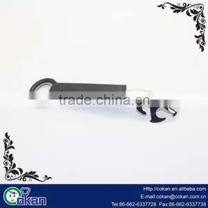 Black Plastic Antislip Handle Silver Tone Plate Bowl Dish Clip Tong thumbnail-2