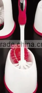 High Quality New Style Plastic Toilet Cleaning Brush With Holder Set thumbnail-3