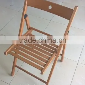 Slat Folding Chair Outdoor Garden Folding Chair With Beech Wood thumbnail-1