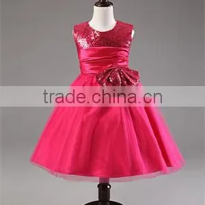 Little Baby Girls Dress Party Costume Bow Lace Sequins Flower Princess Tutu Dresses Children Clothes Kids Clothing thumbnail-4