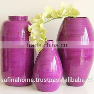 Colored Lacquer Decorative Flower Vase thumbnail-1