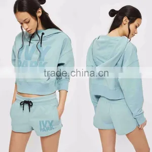 Sport Wear Fitness Women Long Sleeve Cropped Hoodies Sport Wear Fitness Wholesale Custom Made in China thumbnail-1