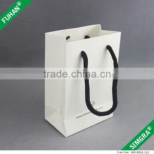 Custom Multicolor Paper Bag With Cotton Ribbon Handle for Clothing thumbnail-5