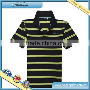 Color Combination Polo Shirt Custom Striped Polo Shirt Polo Shirt Black With Green thumbnail-1