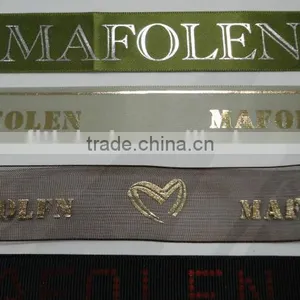 Wholesale 100% Polyester Hot Stamping Satin Printed Ribbon Tapes thumbnail-1