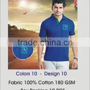 MEN POLO T-SHIRT EMBORIDRY DESIGN PRINTED IN 10 COLORS & 10 DESIGNS thumbnail-2