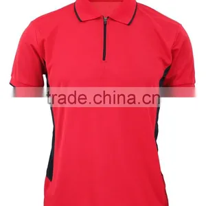 Hot Sale Fashion Unisex Polo T-Shirt With Zip thumbnail-2