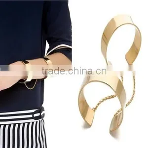 Fashion Wholesale Valentines Gift Zircon Woman Sapphire Diamond Bangle Gold Plating Bracelet thumbnail-5