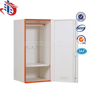 High Quality Single Door Double Color Design Steel Wardrobe thumbnail-2