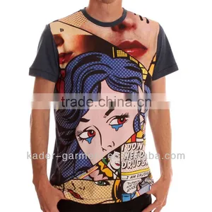 Sublimation T Shirt, Cotton Fabric Back thumbnail-1