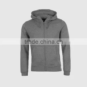 100% Cotton Men's Grey Color Hoodies thumbnail-1
