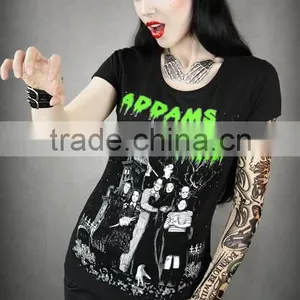 Pumk Style Women t Shirt/custom t Shirt Printing/ Bulk t Shirt Printing thumbnail-1
