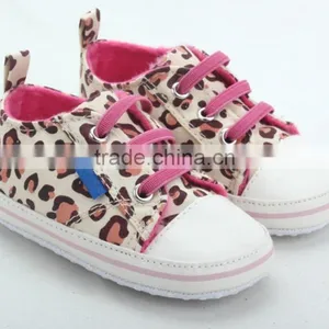 New Famous Brand First Walkers Baby Shoes Newborn Leopard Print Canvas Infant Shoes thumbnail-1