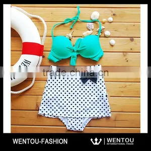 Wholesale High Waist Bikini Girls Swimwear thumbnail-6