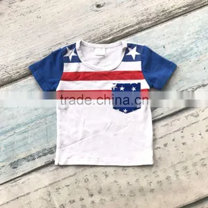 Baby Boy Shorts Sets Boutique Outfits Cute Cotton July 4th Top Shirts Raglans Summer Clothes Striped Star Kids Wear thumbnail-1