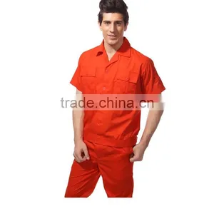 Construction Factory Work Uniform Short Sleeve Button Up Shirt thumbnail-3