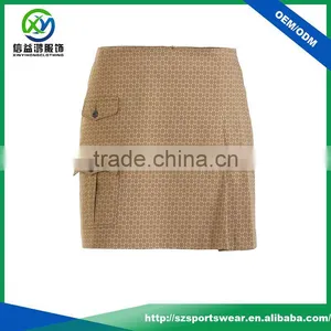 2017 New Design Double Pocket Dry Fit Good Stretch Jacquard Skort/golf Skirt With Sublimation Printing thumbnail-1