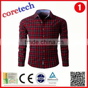 Newest Popular Red Plaid Shirt Flannel Man Factory thumbnail-1