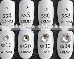 Crystal AB Ss20 Glass Rhinestone Diamond ,flat Back Crystal AB Rhinestones for Nail Art thumbnail-3