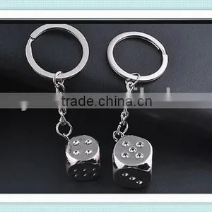 3D Dice Keychains Novelty Metal Keyrings Gifts thumbnail-5