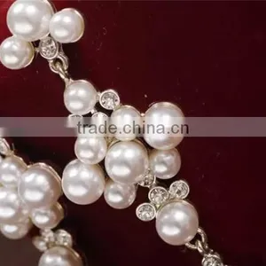 NEW Fashion Diamond Alloy Imitation Pearl Sut Earring thumbnail-5