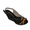 10.5cm Heels PU Material Ladies Yellow / Black Peep Toe Wedge Sandals thumbnail-1