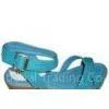 OEM Fashion Comfortab 9cm Heels PU Upper / Lining Blue Size 36-41 Ladies Wedge Sandals thumbnail-1