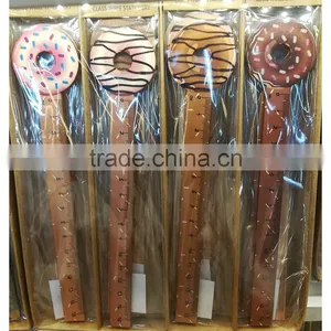 Novel Promotional Cute Creative Customs Eggplant Carrot Donut Shape Wooden Ruler thumbnail-2