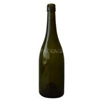 750ML Antique Green Burgundy Screw Glass Wine Bottle thumbnail-1