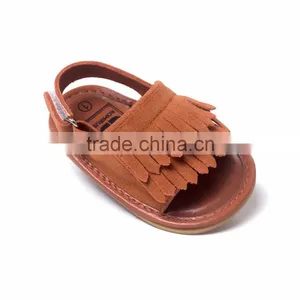 2016 New Summer Candy Color Baby Tassel Baby Leather Sandal Soft Sole Infant Girls and Boys Shoes thumbnail-4