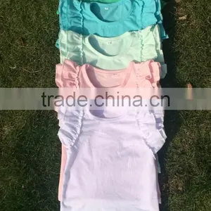 Baby Wholesale t Shirt Shirt Bulk Wholesale Price Girls Boutique Ruffle Clothing Persnickety Shirts Baby Sleeveless Top Clothes thumbnail-2