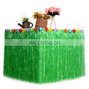 Hawaiian Table Skirt Luau Hibiscus Table Hula Skirt thumbnail-3