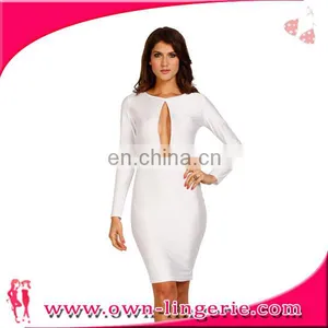 Fashion Long Sleeve Club Bandage Women Sexy Dress thumbnail-5