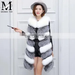 2015 Top Grade 100% Real Fox Fur Vest Natural Fur Vests Fox Fur Waistcoat thumbnail-1