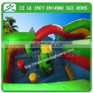Attractive Inflatable Bouncy Castle Wholesalers, Inflatable Fun City With Obstcales Course for Sale thumbnail-2