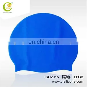 Colorful Customized Logo Available Printed Embossed Silicone Swimming Cap thumbnail-6