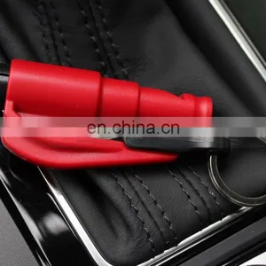 3 IN 1 Colors Keyring Whistle Seat Belt Cutter Emergency Hammer Car Window Breaker thumbnail-5