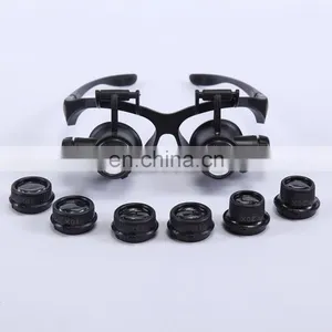 10X 15X 20X 25X Optical Lens LED Light Glasses Magnifier thumbnail-2