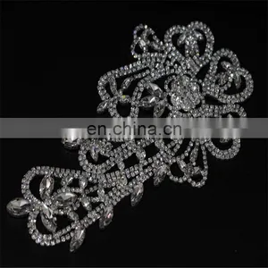 Yanjing Wholesale Unique Design Flower Beaded Rhinestone Applique thumbnail-1
