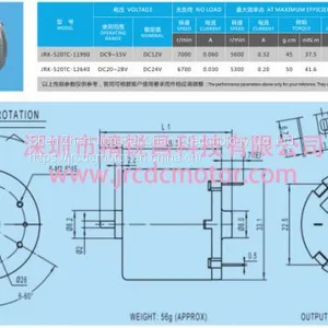 JRK-520TC-16380/11810 Carbon Brush Motor, JRC DC Motor,Micro Water/Air Pump Motor, Automatic Products thumbnail-4