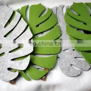 Leaf Tropical Plant Placemats Felt Coasters Set Housewarming Gift thumbnail-1