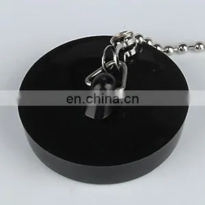 Rubber Bath & Sink Plug With Chain for Kitchen Bathroom Sink Bathtub Water Stopper thumbnail-1