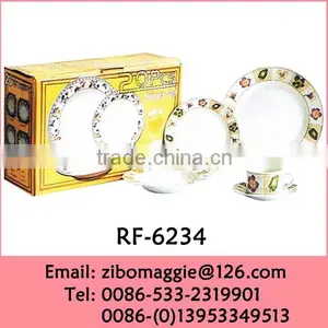Zibo Manufactured Good Quality Hot Sale Wholesale Porcelain Dinner Set for Tableware thumbnail-1