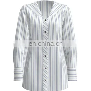 New Arrival 100% Cotton Yarn Dyed Dobby Stripe thumbnail-1